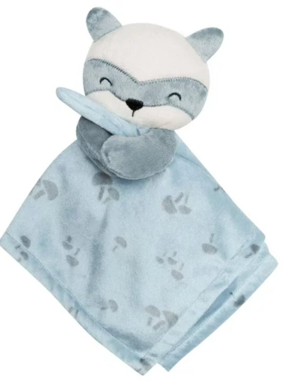 New Plush Gerber Sleepy Blue Raccoon Baby Security Blanket Lovey Nunu NWT